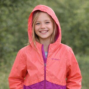 Columbia Rain Jacket Youth Big Girls Size Large